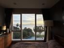 Bedroom with ocean view