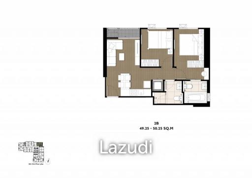 2 bed 50.25 SQM, The Privacy Taopoon Interchange