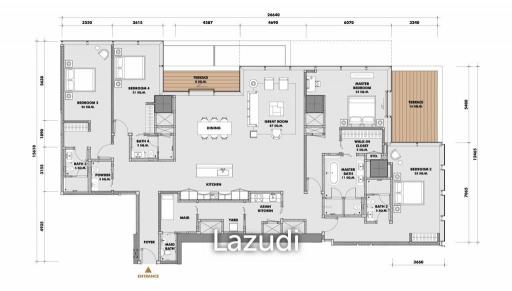 4 bed 305.98 SQM, The Ritz-Carlton Residences