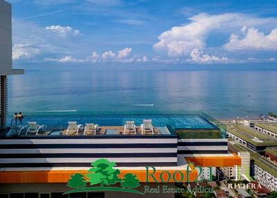 Beautiful Condominium 2 Bedrooms, Corner Unit Sea View Near Jomtien Beach in Pattaya B-0125Y