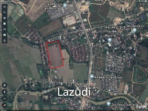 Land for sale near Central Chiang Rai, near HomePro and Chiang Rai Airport 31 rai 3 ngan 17 square wa ( 50,868 square meters