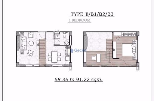 68 ตรม., 1 ห้องนอน, 2 ห้องน้ำ คอนโด ราคา ฿ 5,126,250