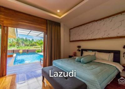 Panoramic Countryside View : 3 Bed Villa with Pool in Pak Nam Pran