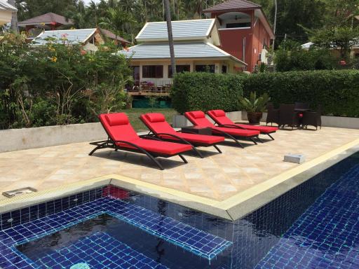 Resort Freehold 500m to the beach in Lamai 1 House 4 Bungalows with Sea View