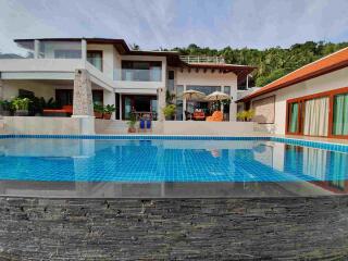 VAST AND SPACIOUS PANORAMIC SEA VIEW 4 BEDROOMS VILLA FOR SALE - BANG POR - KOH SAMUI