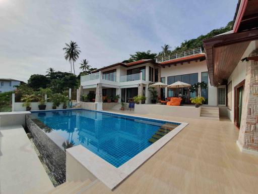 VAST AND SPACIOUS PANORAMIC SEA VIEW 4 BEDROOMS VILLA FOR SALE - BANG POR - KOH SAMUI