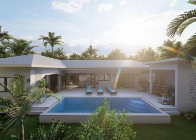 Six beautiful modern villas in a coconut garden