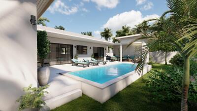 NEW LUXURIOUS VILLA IN A COCONUT AREA FOR SALE - LAMAI-KOH SAMUI