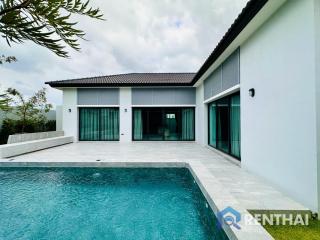 1 storey pool villa house for sale. Nice atmosphere, mountain view.