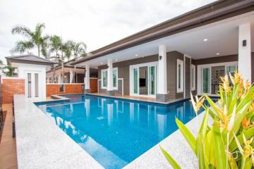 3 Bed single-storey house with L-shaped swimming pool at Grand Tropicana by Sansaran