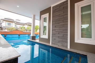 3 Bed single-storey house with L-shaped swimming pool at Grand Tropicana by Sansaran