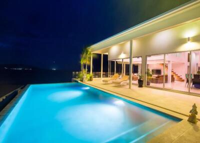 Upper Luxury Villa 2 Story Sunset Sea View in Plai Laem
