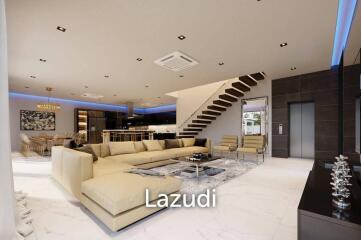 6 Bedrooms 10 Bathrooms 700 Sqm. Ultra Modern Luxury Style Pool Villa Pratumnak.