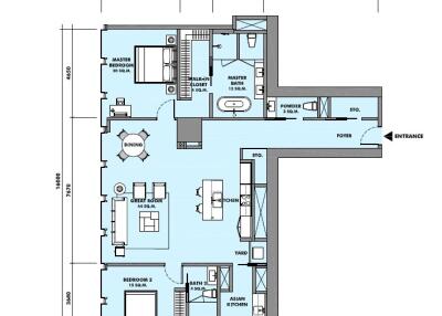 For RENT : The Ritz - Carlton Residences at MahaNakhon / 2 Bedroom / 3 Bathrooms / 150 sqm / 160000 THB [8931521]