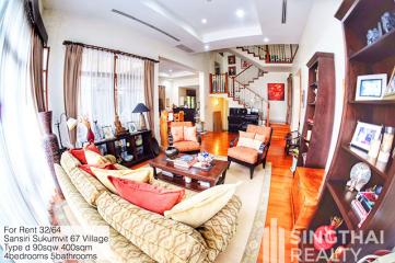 For RENT : House Phrakanong / 4 Bedroom / 5 Bathrooms / 401 sqm / 200000 THB [7201988]