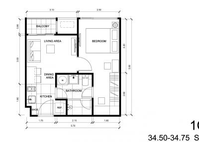 For SALE : Taka Haus Ekamai 12 / 1 Bedroom / 1 Bathrooms / 36 sqm / 8000000 THB [7076054]