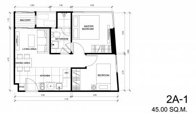 46 ตรม., 2 ห้องนอน, 1 ห้องน้ำ บ้าน ราคา ฿ 9,400,000