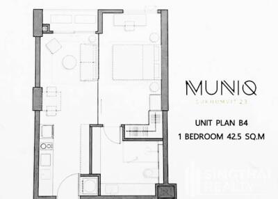 For SALE : MUNIQ Sukhumvit 23 / 1 Bedroom / 1 Bathrooms / 44 sqm / 9500000 THB [7309532]