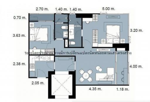 For SALE : Chapter Charoennakhorn-Riverside / 2 Bedroom / 2 Bathrooms / 75 sqm / 16500000 THB [S11134]