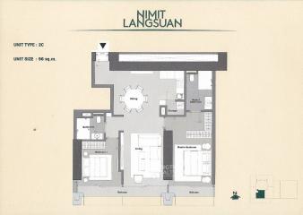 For SALE : Nimit Langsuan / 2 Bedroom / 2 Bathrooms / 97 sqm / 37000000 THB [5227775]