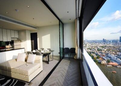 2 Bedrooms 2 Bathrooms Size 78sqm. Chapter Charoennakhorn-Riverside for Rent 67,000 THB