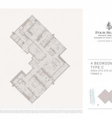 4 Bedrooms 5 Bathrooms Size 374.69sqm. Four Seasons Private Residences for Sale 163,177,495 THB