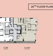 Penthouse – 3 Bedrooms 4 Bathrooms Size 254.5sqm. Muniq Langsuan for Sale 122,160,000 THB