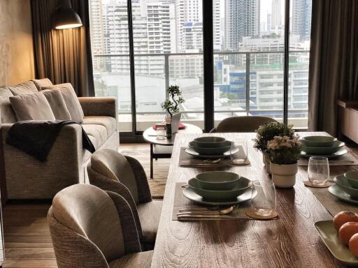 2 Bedrooms 2 Bathrooms Size 87sqm. The Lofts Asoke for Rent 70,000 THB