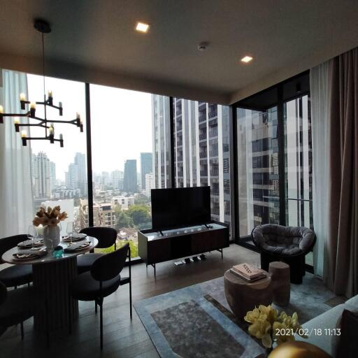 2 Bedrooms 2 Bathrooms Size 70sqm. Celes Asoke for Rent 70,000 THB