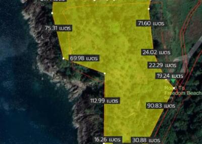 P27LR2210002 ขายที่ดิน 17-2-92 ไร่ ตั้งอยู่บนหาดฟรีด้อม ภูเก็ต ใกล้หาดป่าตอง