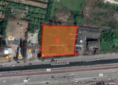 P41LR2003004 ขายที่ดินเปล่าถมแล้ว ถนนรัตนาธิเบศร์ นนทบุรี ขนาดที่ดิน 2-1-55 ไร่
