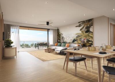 Beachfront condominium with spanning sea views