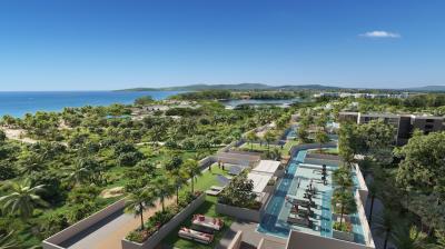 Beachfront condominium with spanning sea views