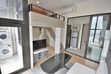 For Rent 1 Bed 1 Bath Duplex Chewathai Residence Asoke 400m from MRT Phra Ram 9