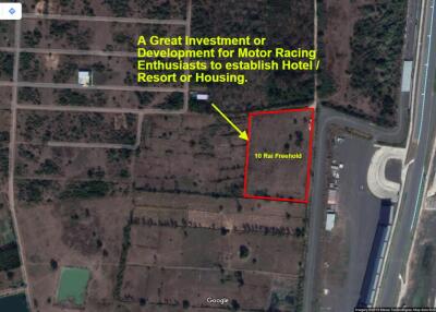 10+ Rai Land For Sale Adjoining Chang International Circuit, Buriram, Thailand