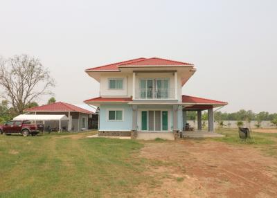 A 2 Storey, 3 BRM, 3 Bath Home For Sale with 16+ Rai For Sale in Nong Han, Udon Thani Province, Thailand.