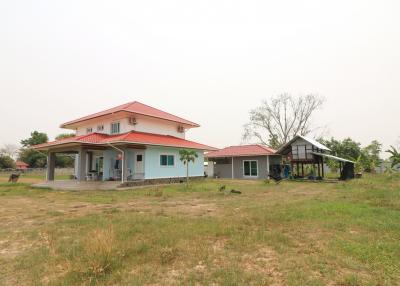 A 2 Storey, 3 BRM, 3 Bath Home For Sale with 16+ Rai For Sale in Nong Han, Udon Thani Province, Thailand.