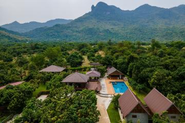 Mountain View Private Villa and Resort For Sale in Samroiyod Near Beach