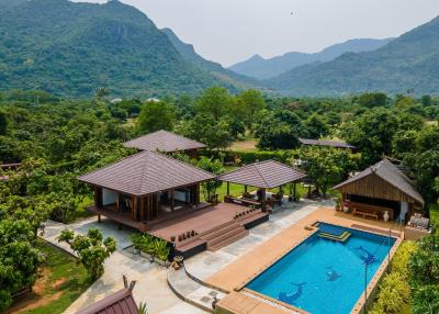 Mountain View Private Villa and Resort For Sale in Samroiyod Near Beach