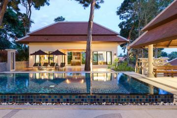 Fashionable, large 3-bedroom villa, with pool view in Baan Bua project, on Nai Harn beach