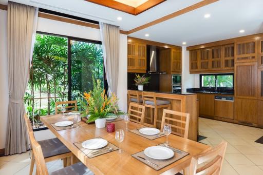 Fashionable, large 3-bedroom villa, with pool view in Baan Bua project, on Nai Harn beach