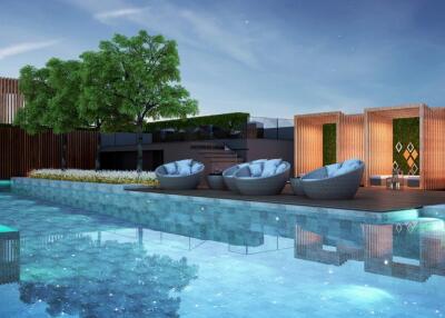 Stylish 1-bedroom apartments, with pool view in Aristo 2 project, on Surin Beach beach