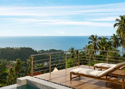 4 bedrooms sea-view villas for sale in Lamai hills