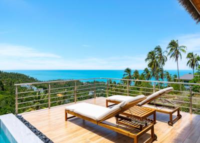 4 bedrooms sea-view villas for sale in Lamai hills