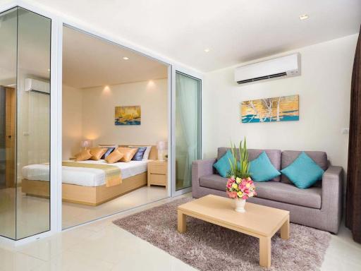 Luxury studio apartments, with pool view and near the sea in The Beachfront project, on Rawai beach