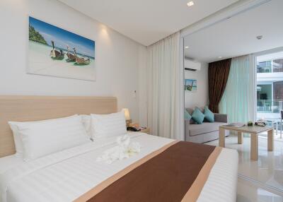 Luxury studio apartments, with pool view and near the sea in The Beachfront project, on Rawai beach