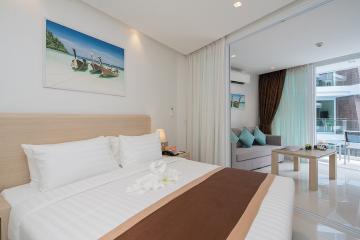 Luxury studio apartments, with pool view and near the sea in The Beachfront project, on Rawai beach