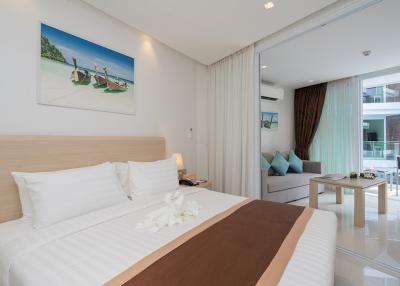 Luxurious 1-bedroom apartments, with pool view and near the sea in The Beachfront project, on Rawai beach