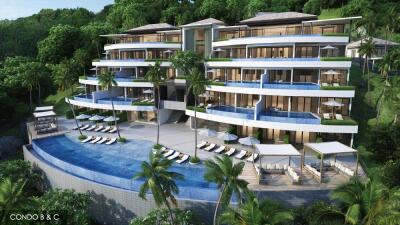 Incredible 2-bedroom apartments, with sea view, on Surin Beach beach