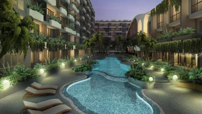 Astonishing studio apartments, with pool view, on Layan Beach beach